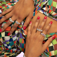 sea coral peridot ring (US 8)