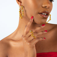 sea coral ring (US 4)