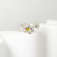 sea coral topaz ring (US 7)