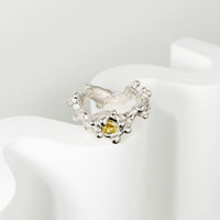 sea coral topaz ring (US 7)