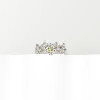 sea coral peridot ring (US 8)