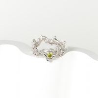 sea coral peridot ring (US 8)