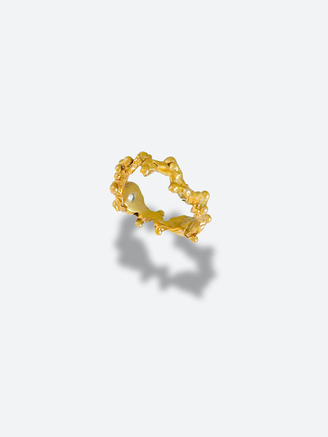 sea coral gem ring (US 8.5)